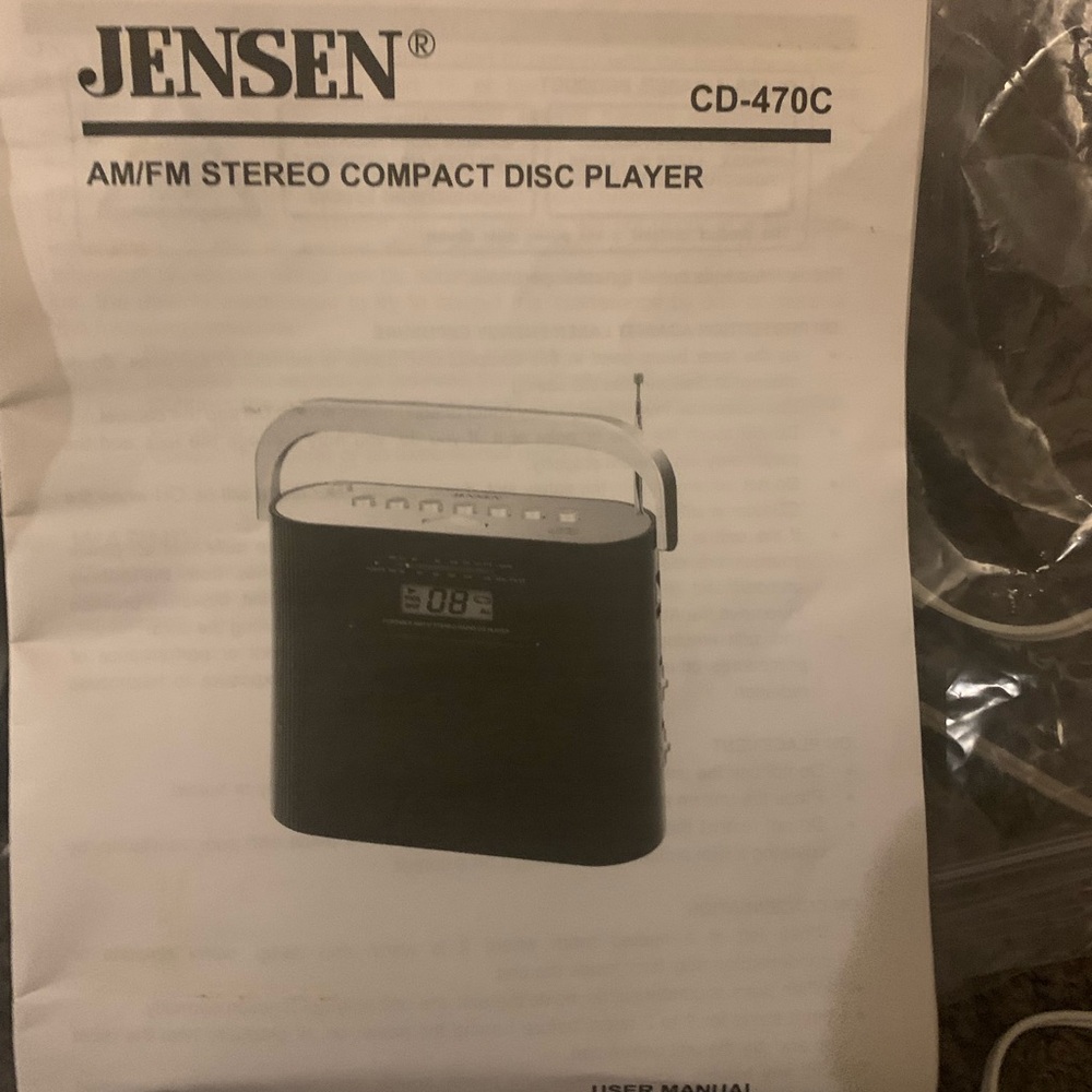 Jensen Black Portable CD Player